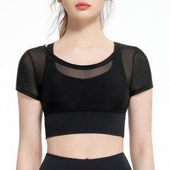 Sujetador deportivo con cubierta de malla