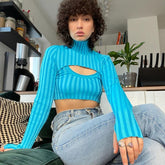 Ribbed Cropped Scoop Bra Tank & Mock Neck Bolero Set