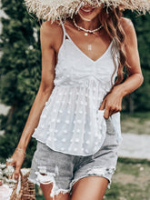 Bluse mit V-Ausschnitt und Punkten