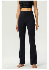 Pantalón de yoga acampanado de talle alto con efecto suave y estilizado