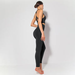 Cross Back Sports Bra & Sculpting Leggings Set