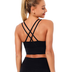 Double Crossover Racerback Sports Bra