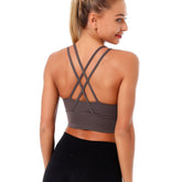 Sport-BH mit doppeltem Crossover-Racerback