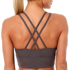 Double Crossover Racerback Sports Bra