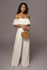 Flounce Ruffled Scoop Top & Pant Set