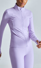 Conjunto de dos piezas de chaqueta y leggings de tiro alto