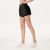 Pantalones cortos deportivos de cintura alta con paneles de malla