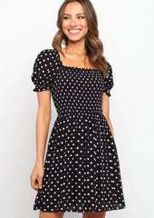 Polka Dot Puff Summer Dress