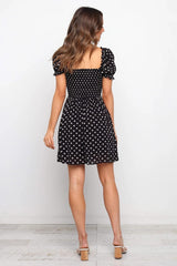 Polka Dot Puff Summer Dress