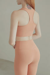 Zweiteiliges Set aus Racerback-Sport-BH und High-Rise-Leggings