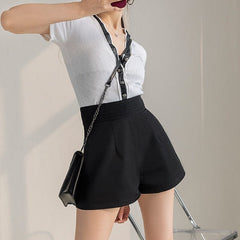 Shorts mit hoher Taille und lockerer Passform