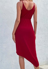 Drapiertes Kleid mit tiefem Ausschnitt
