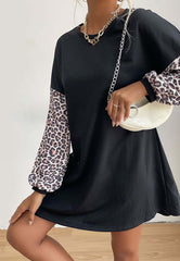 Vestido con estampado de leopardo en dos tonos