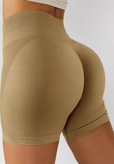 Aktiv-Shorts mit seitlichem Mesh und hoher Taille