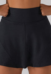 Falda pantalón de tenis con cintura alta y forro