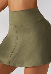 Falda pantalón de tenis con cintura alta y forro