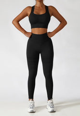 Racerback Sports Bra & Sculpting High Waist Leggings Set