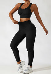 Racerback Sports Bra & Sculpting High Waist Leggings Set