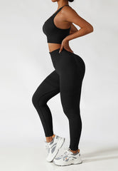 Racerback Sports Bra & Sculpting High Waist Leggings Set