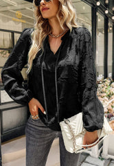 Bluse mit Blumenmuster und Bischofsärmeln