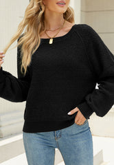 Raglanpullover mit flauschiger Textur