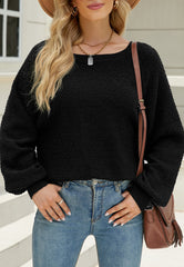 Raglanpullover mit flauschiger Textur