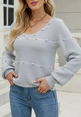 Pullover mit flauschigem Punktdetail