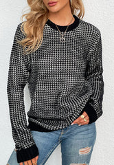 Suéter de punto con estampado geométrico