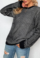 Suéter de punto con estampado geométrico