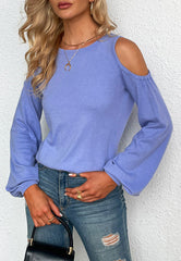 Pullover mit Schulterausschnitten und Bischofsärmeln