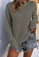 Leichter Pullover aus geometrischem Strick