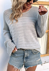 Suéter de punto multitextura