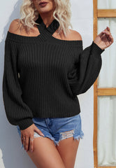 Pullover mit Neckholder-Schulterausschnitt