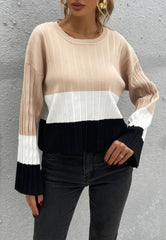 Suéter texturizado con bloques de color