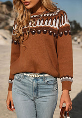 Pullover mit geometrischem Western-Print