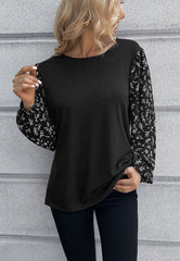 Suéter ligero con estampado floral en dos tonos