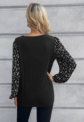 Suéter ligero con estampado floral en dos tonos