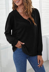 Pullover mit einfarbigem Kontrast-Knopfdetail