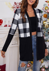 Zweifarbiger Buffalo-Cardigan
