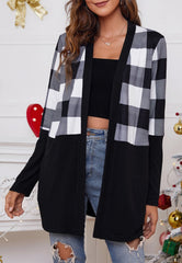 Zweifarbiger Buffalo-Cardigan