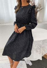 Vestido de lunares con botones en la espalda