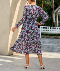 Leichtes Wickelkleid mit Blumenmuster