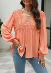 Laternenbluse mit Blumenmuster