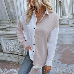 Blusa texturizada de dos tonos