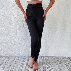 Leggings mit hoher Taille und Bindeband