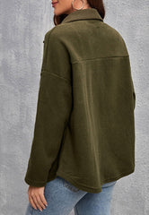 Chaqueta lisa con botones en contraste