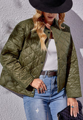 Gesteppte Bomberjacke mit Knopfleiste