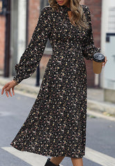 Vestido floral vintage con abertura frontal