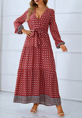 Maxikleid mit geometrischem Boho-Print