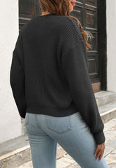 V Neck Contrast Button Cardigan